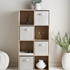 Online Meuble 8 cubes couleur bois Rangement