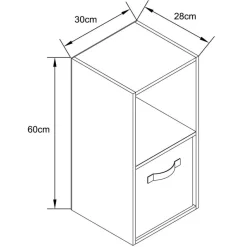 New Meuble 2 cubes+1 panier Rangement
