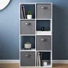 Discount Meuble 8 cubes/4 paniers blanc Rangement