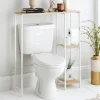 Discount Meuble dessus wc blanc Salle De Bain