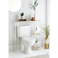 Discount Meuble dessus wc blanc Salle De Bain