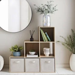 Meuble escalier + 3 paniers Rangement