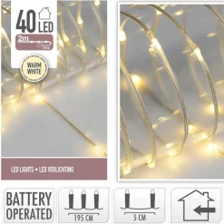 Online Microled 40 led a pile blanc cha Décoration Lumineuse
