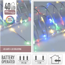 Sale Microled 40 led a pile multicoul Décoration Lumineuse