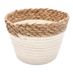 Clearance Mini panier tresse nature/creme Rangement Décoratif