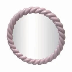 Best Miroir rond torsade rose Accessoire Salle De Bain