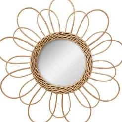 Discount Miroir rotin fleur Miroir