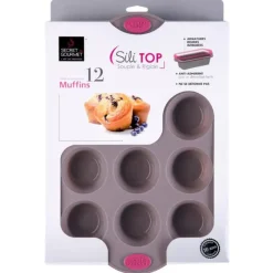 Online Moule silitop muffin x12 Plat, Moule