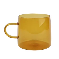Sale Mug en verre jaune/brun Vaisselle, Art De La Table·Tasse, Mug, Bol