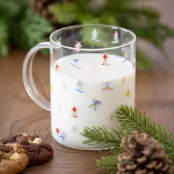 Sale Mug en verre motif ski Vaisselle, Art De La Table·Tasse, Mug, Bol