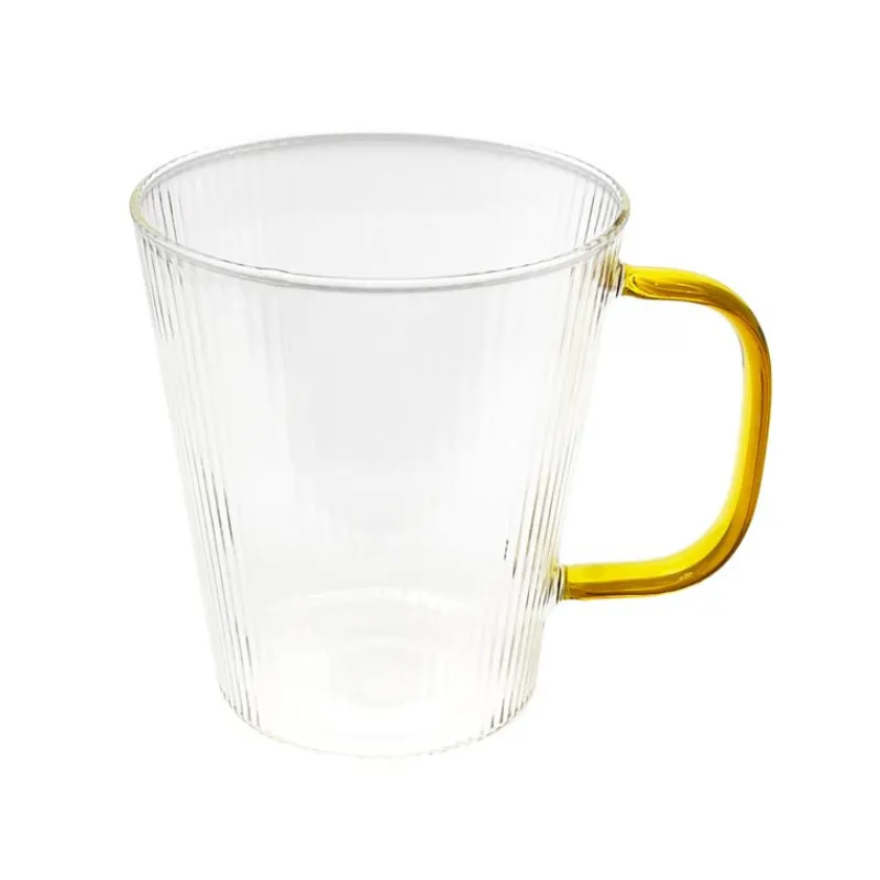 Outlet Mug strie transparent hanse jaun Vaisselle, Art De La Table·Tasse, Mug, Bol