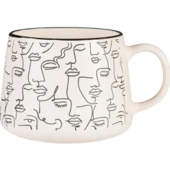 Outlet Mug visage noir/blanc 500ml Vaisselle, Art De La Table·Tasse, Mug, Bol