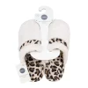 Hot Mule bouclette et leopard femme Chaussons
