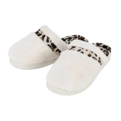 Hot Mule bouclette et leopard femme Chaussons