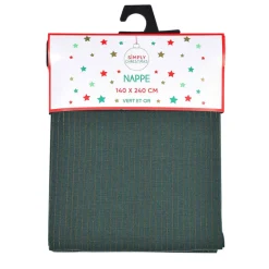New Nappe coton recycle vert et or Linge De Table, Cuisine·Nappe