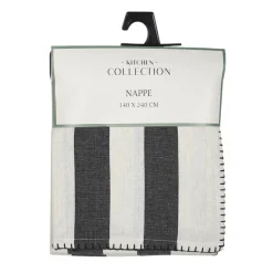 Nappe rayee noir et blanc Linge De Table, Cuisine·Nappe