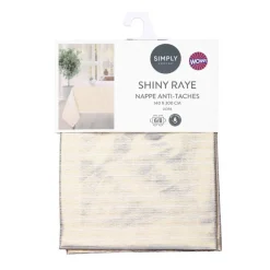 New Nappe shiny raye dore 140x300cm Linge De Table, Cuisine·Nappe