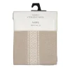 Outlet Nappe taupe et motifs creme Linge De Table, Cuisine·Nappe
