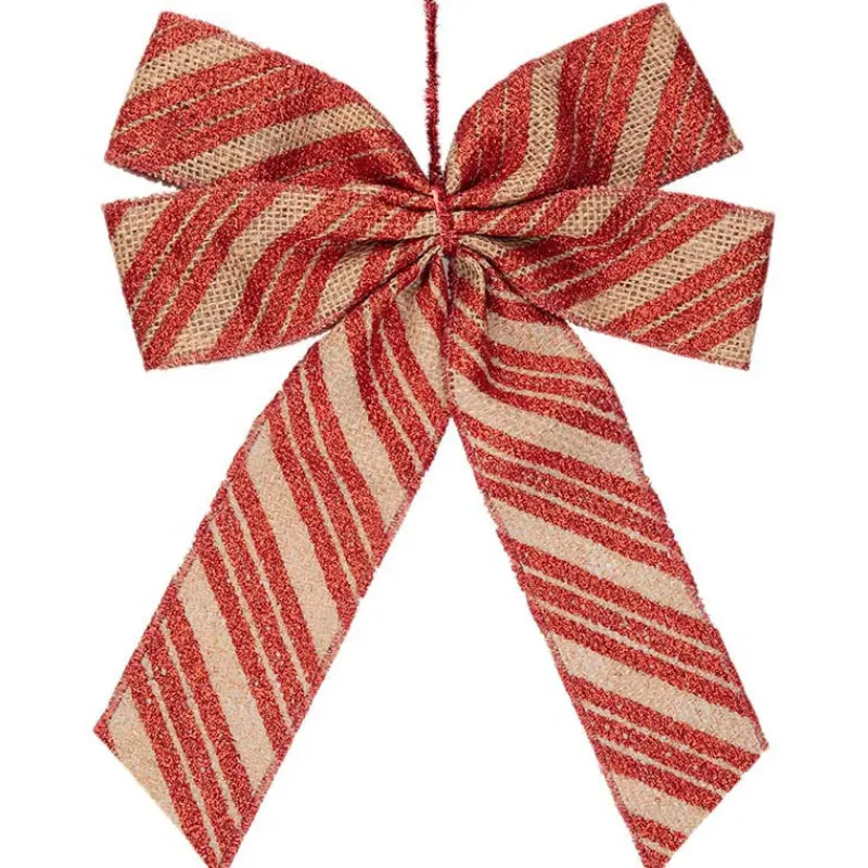Noeud de noel craft rouge 28x40c Décoration De Sapin