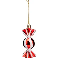 Clearance Pack 6 boules bonbon sucre d'org Décoration De Sapin