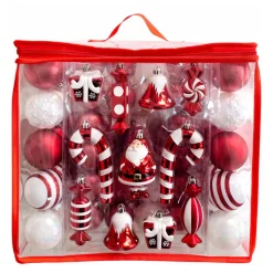 Discount Pack de 72 boules bonbon et cann Décoration De Sapin