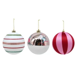 Clearance Pack de 3 boules 15cm multi coul Décoration De Sapin