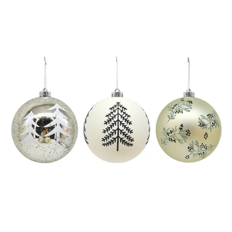 Hot Pack de 3 boules 15cm nordic Décoration De Sapin