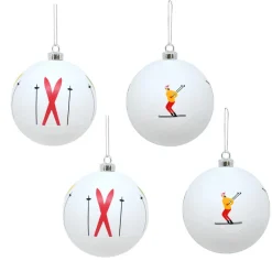 Pack de 4 boules 10cm rainbow Décoration De Sapin