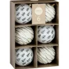 Outlet Pack de 6 boules lux blanc et do Décoration De Sapin