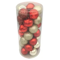 Outlet Pack de 35 boules 60mm rouge ch Décoration De Sapin