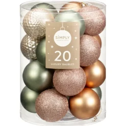 New Pack de 20 boules 60mm moka et d Décoration De Sapin