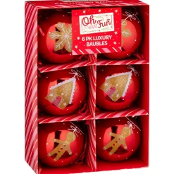 Best Pack de 6 boules 80mm pain d'epi Décoration De Sapin