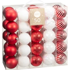 Outlet Pack de 50 boules 60mm rouge et Décoration De Sapin