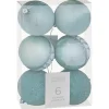 Discount Pack de 6 boules noel luxe bleu Décoration De Sapin
