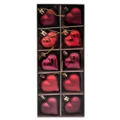 Sale Pack de 10 coeurs a suspendre ro Décoration De Sapin