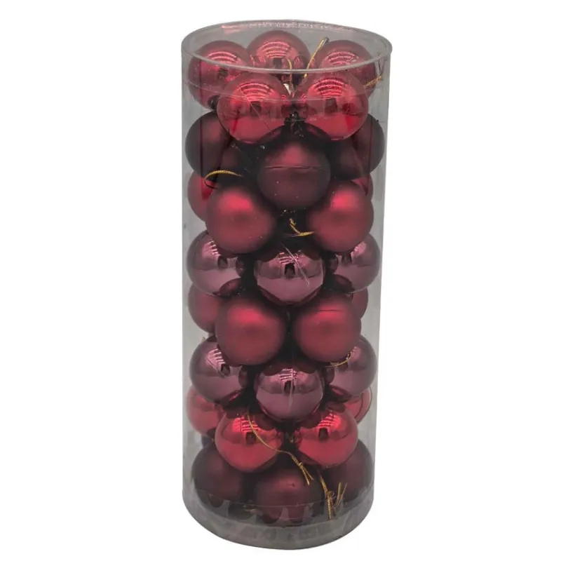 Hot Pack de 40 mini boules 30mm roug Décoration De Sapin
