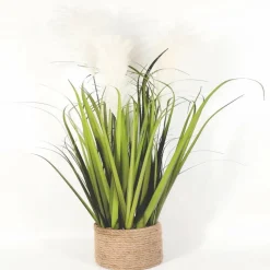 Discount Pampas artificielles pot corde Fleur, Plante Artificielle