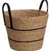 Panier bicolore avec poignees Rangement Décoratif