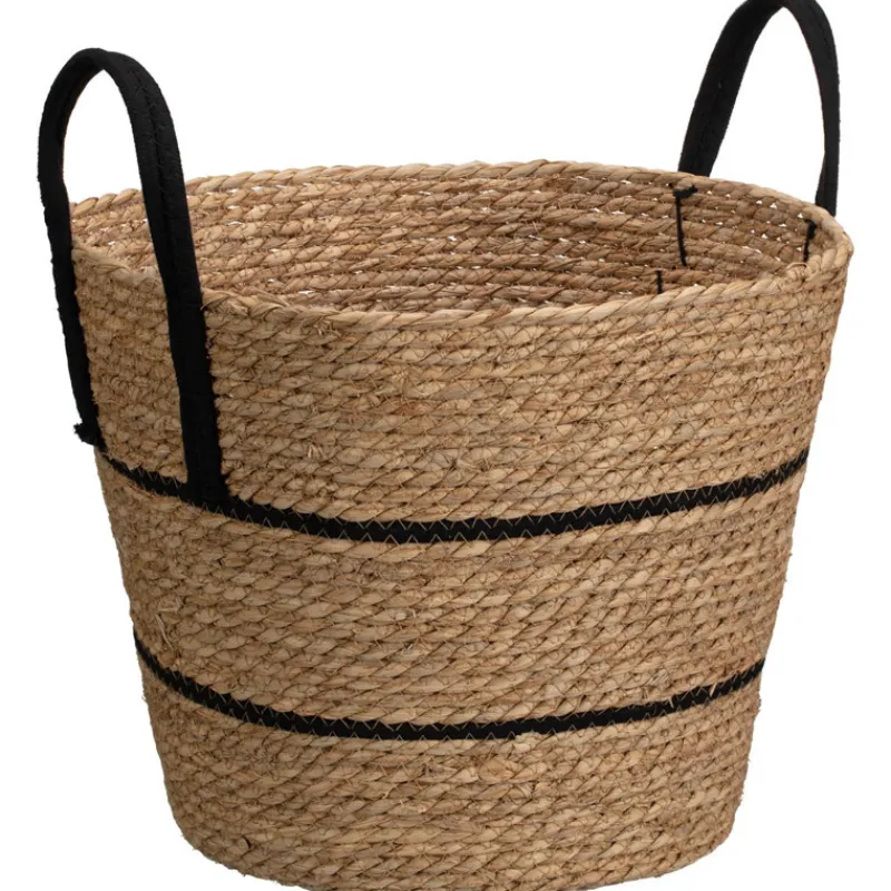 Panier bicolore avec poignees Rangement Décoratif