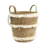 Clearance Panier raye a franges Rangement Décoratif