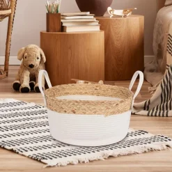 New Paniere bi-matiere Rangement Décoratif