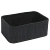 Paniere de rangement bambou noir Accessoire Salle De Bain