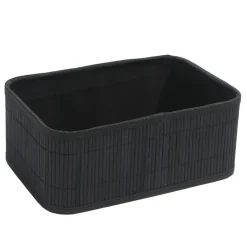 Paniere de rangement bambou noir Accessoire Salle De Bain