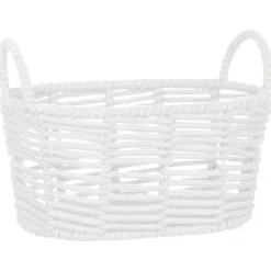 New Paniere ovale blanc Rangement Décoratif