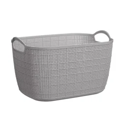 Paniere rectangulaire effet lin Rangement