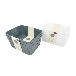 New Paniere x3 gris ou blanc Rangement