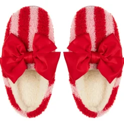 Discount Pantouffle bouclette avec rayure Pour Elle