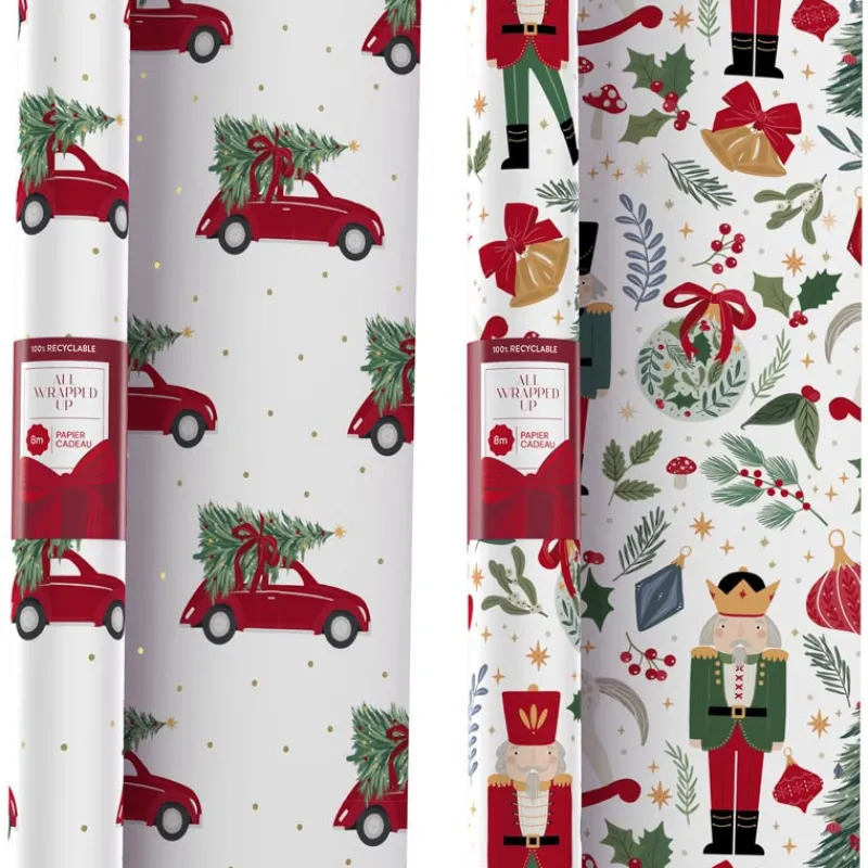 Clearance Papier cadeau 8m traditionnel Emballage Cadeau