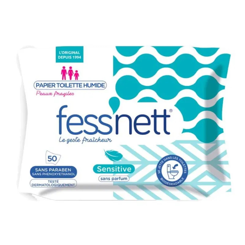 Hot Papier toilette humide x50 Mouchoirs, Papiers Toilette