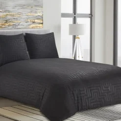 New Parure mia 240x220 noir Linge De Lit·Parure De Lit, Housse De Couette